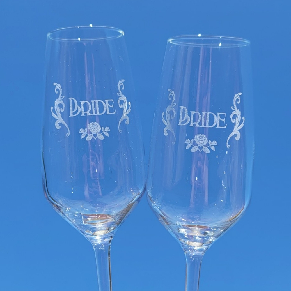 Bride & Bride Champagne Flutes 🥂